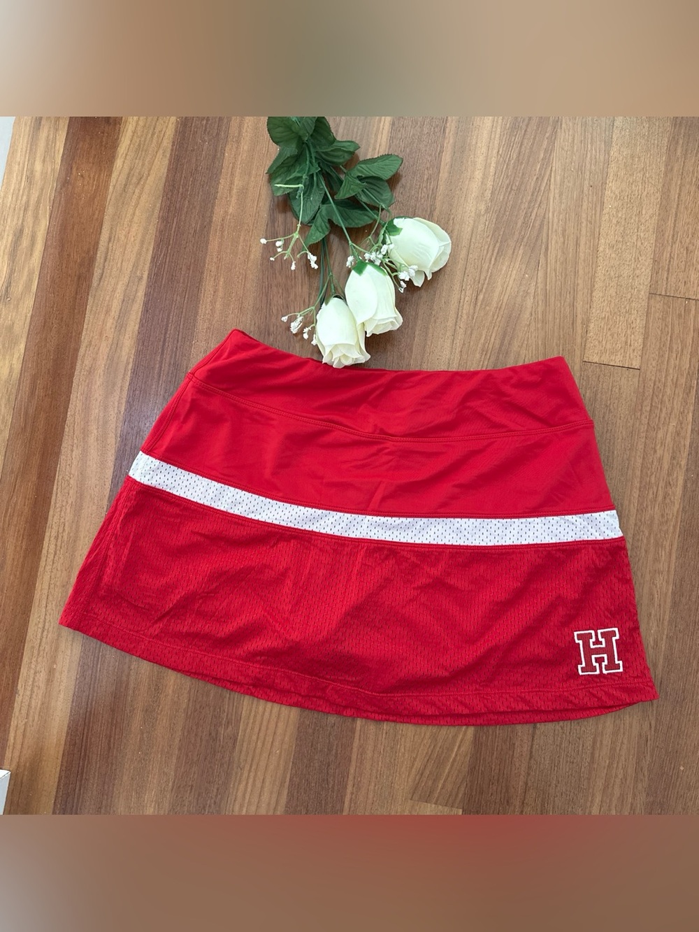 Nuyu Harvard University Red Mesh Skort